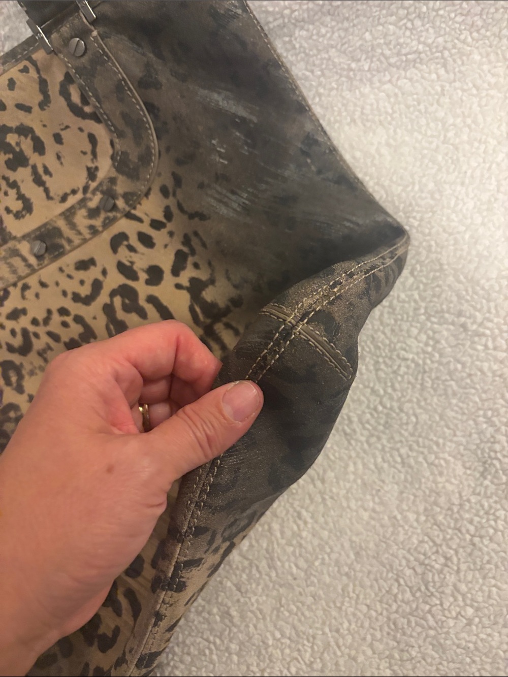 Tory Burch Leopard-Print Tote in Brown and Black - Picture 11 of 17
